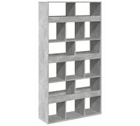 Room Divider Privacy Screen Bookcase Concrete Grey Engineered Wood vidaXL