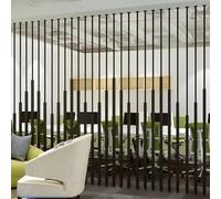 Room Divider Privacy Screen - Freestanding Metal Slats Partition with Modern Design for Dining Room, Balcony, Bar