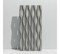 Room Divider Privacy Screen, Hollow Partition Screen with Corrugated Structural for Home/Office/Enterprise(Gray,2PCS)