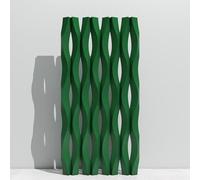 Room Divider Privacy Screen, Hollow Partition Screen with Corrugated Structural for Home/Office/Enterprise(Green,1PC)