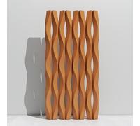 Room Divider Privacy Screen, Hollow Partition Screen with Corrugated Structural for Home/Office/Enterprise(Orange,2PCS)