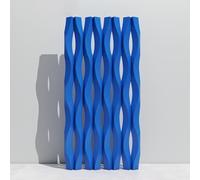 Room Divider Privacy Screen, Hollow Partition Screen with Corrugated Structural for Home/Office/Enterprise(Blue,2PCS)