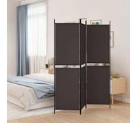 vidaXL White 3-Panel Room Divider - Foldable Fabric Paravent, Modern Privacy Screen Suitable for Bedroom, Living Room