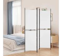 vidaXL 3-Panel Room Divider White 150x180 cm Fabric