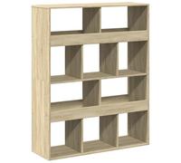 (sonoma oak, 100 x 33 x 125.5 cm) vidaXL Room Divider Privacy Screen Bookcase Bookshelf Engineered Wood