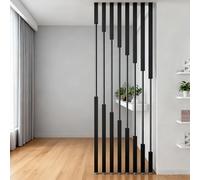 Room Divider Privacy Screen Post 5/8pcs Partition Column Wall Paravent for Home Separation Ceiling to Floor Metal Slats Freestanding Office Dividers Pillars, Easy to Install(8pcs-A,290cm/114in/9.5ft)