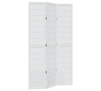 Room Divider Privacy Screen Privacy Panel White Solid Wood Paulownia vidaXL