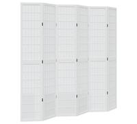 Room Divider Privacy Screen Privacy Panel White Solid Wood Paulownia vidaXL