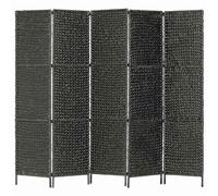 vidaXL 3-Panel Room Divider Brown 116x160 cm Water Hyacinth