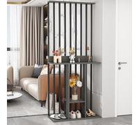 Room Divider Screen with Storage, Decorative Partition for Home Office and Bedroom Organization