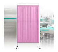 Room Divider Screens, 1-5 Panels Medical Privacy Screen Portable, Standing Door Partition With Wheels, 6ft High Folding Rolling Privacy Screen For Clinic/Beauty Salon/Office(Pink,1-Panel)