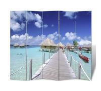 Vidaxl Folding Room Divider 200X170 Cm Beach Room Dividers