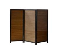 Room Divider Temporary Partition, Rattan Privacy Screen with Solid Wood Frame for Indoor Dressing Room and School Use, Versatile Short Partition for Space Separation