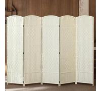 Room Divider Wall Panel, Bamboo Privacy Screen for Home, Restaurant, Teahouse, College Dorm, Handcrafted Woven Bamboo Privacy Solution, 5 Panels