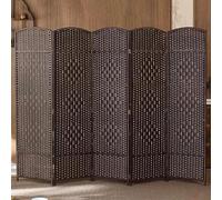 Room Divider Wall Panel, Bamboo Privacy Screen for Home, Restaurant, Teahouse, College Dorm, Handcrafted Woven Bamboo Privacy Solution, 5 Panels