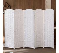 Room Divider Wall Panel, Bamboo Privacy Screen for Home, Restaurant, Teahouse, College Dorm, Handcrafted Woven Bamboo Privacy Solution, 5 Panels