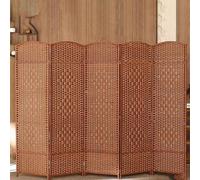 Room Divider Wall Panel, Bamboo Privacy Screen for Home, Restaurant, Teahouse, College Dorm, Handcrafted Woven Bamboo Privacy Solution, 5 Panels