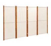 Vidaxl 4-Panel Room Divider Black 280X180 Cm Room Dividers