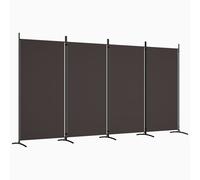 Vidaxl 4-Panel Room Divider Black 346X180 Cm Fabric Room Dividers