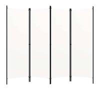 Vidaxl 4-Panel Room Divider Brown 200X180 Cm Room Dividers