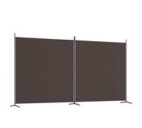 vidaXL Room Divider 2-Panel - Anthracite Fabric 348x180 cm - Foldable