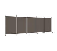 Vidaxl 5-Panel Room Divider Black 433X180 Cm Fabric Room Dividers