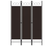 'vidaXL Freestanding 3-Panel Room Divider in Brown - Decorative Privacy Screen with Modern Industrial Design - For Home and Office
