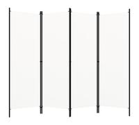 Vidaxl 4-Panel Room Divider White 200X180 Cm Room Dividers