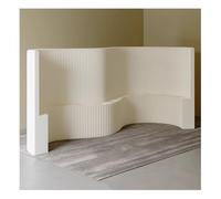 Room Dividers Folding Portable Room Divider Screen Partition White with Shelves, Flexible Privacy Screen Wall Divider for Home Office, Freestanding Room Separator Tall 1.5-2.4m,WxH 6x2m/19.68x6.56ft