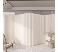 Room Dividers Folding Retractable Room Divider Paper Screen Partition, Creative Screen Partition for Home/Office/Clothing Store/Live Streaming Background,White-8x2.2m/26.25x7.21FT