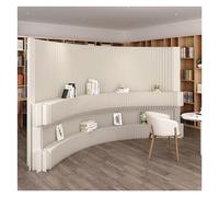 Room Dividers Panels, Panel Screens Folding Retractable 6.56~16.4ft Room Divider with Storage Shelves, Paper Wall Partition Privacy Screen Divider, for Home Office Commer,White-400x200cm/13.12x6.56