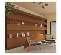 Room Dividers Panels, Panel Screens Folding Retractable Room Divider, Modern Paper Panel Screen Privacy Divider With Storage Shelves, Temporary Wall Partition For Home Of,Brown-200x240cm/78.7x94.4in