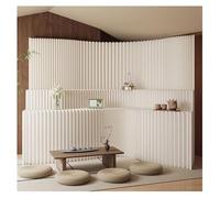 Room Dividers Panels, Panel Screens Retractable 6.56~13.12Ft Paper Room Divider Panel Screen With Shelves, Folding Portable Privacy Screen, Wall Partition Dividers For Ho,White-400x200cm/13.12x6.56ft