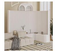 Room Dividers Panels, Panel Screens Room Divider Interior Privacy Screen for Home Office, Paper Panel Screen Partition with Shelves, Foldable Portable Room Divider for in,White-400x180cm/157.4x70.8