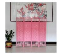 Room Dividers Privacy Screen, Folding Privacy Screen Panels Wall Divider For Room Separation Effectively Block Sight (Color : Pink, Size : 4 plates/100x160cm)