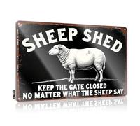 Room Door Decor Sheep Shed Keep The Gate Closed No Matter What The Sheep Say Tin Sign Funny Sogns Wall Decor Metal Tin Sign(20X30CM)