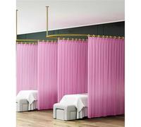 Room Partition Curtain, Semi-Transparent Beauty Salon Partition with U-shaped Support Rod, Ideal for Clinics and Shared Bedrooms