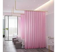 Room Partition Curtain with L-shaped Support Rod, Perfect for Fitting Rooms and Living Spaces, Semi-transparent Design for Privacy and Space Management