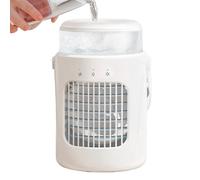 Room Portable Air Cooler, Cooling Fan Air Conditioner Desktop, Rechargeable 3 Speed Space Cooler with Light for Bedroom Living Room Car Dorm