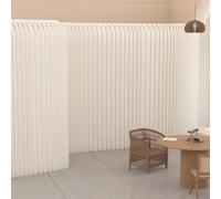 Room screen Divider free standingPrivacy Screen - Foldable & Free-Standing, Transformable for Offices, Living Rooms, Beauty Salons (White, H1.5m*L3m)
