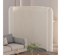 Room screen Divider free standingPrivacy Screen - Foldable & Free-Standing, Transformable for Offices, Living Rooms, Beauty Salons (White, H1.5m*L3m)