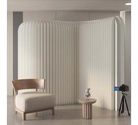Room screen Divider free standingPrivacy Screen - Foldable & Free-Standing, Transformable for Offices, Living Rooms, Beauty Salons (White, H1.5m*L3m)