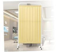 Room Screen Divider,Rolling Medical Privacy Screen With Wheels, Foldable Room Isolation Temporary Fence, Free Standing Room Partition Privacy Separator, For Clinic/Ward(Yellow,2-Panel)