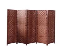 Room Separator Privacy Screen, Hand-woven Temporary Divider for Living Room, Kindergarten, 6 Panels, Ideal for Creating Private Spaces