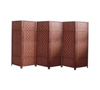 Room Separator Privacy Screen, Hand-woven Temporary Divider for Living Room, Kindergarten, 6 Panels, Ideal for Creating Private Spaces