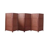 Room Separator Privacy Screen, Hand-woven Temporary Divider for Living Room, Kindergarten, 6 Panels, Ideal for Creating Private Spaces