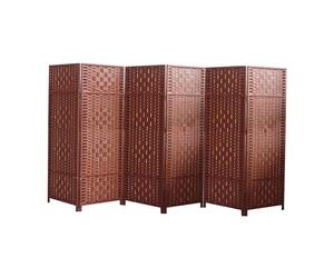 Room Separator Privacy Screen, Hand-woven Temporary Divider for Living Room, Kindergarten, 6 Panels, Ideal for Creating Private Spaces