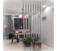 Room Separator Screens Post 70-240cm Tall Wall Partition Room Divider Floor To Ceiling 8 Pack, Temporary Walls Room Separator Fence Wooden Slats/Privacy Post , No Drill Installation(White,110x230 cm (