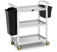 Room Service Trolley 150 kg 2 Containers - Serving Trolleys by Uniprodo Silver