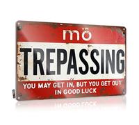 Room Signs For Bedroom No Trespassing. Good Luck! Tin Sign Man Cave Tin Sign Funny House Decor(30X40CM)